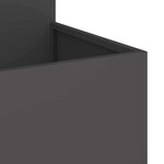 vidaXL Cache-pot de jardin Noir 80 x 80 x 60 cm Acier