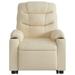 vidaXL Fauteuil inclinable électrique crème tissu