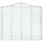 vidaXL Paniers à gabions arqués 2 Pièces 200x50x160/180 cm Fer galvanisé