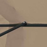 vidaXL Parasol de jardin Taupe et Noir 395 x 395 x 245 cm