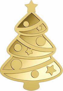 Pièce de monnaie en Or 3000 Francs g 0.031 (1/1000 oz) Millésime 2024 Gold Gift CHRISTMAS TREE 1/1000