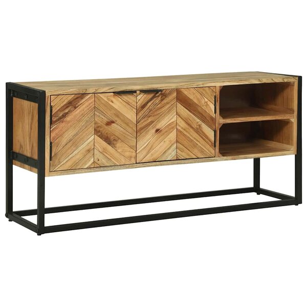 vidaXL Meuble TV Marron 110 x 30 x 50 cm Bois d'acacia massif