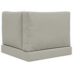 vidaXL Coussin de canapé d'extérieur 3 Pièces Gris Polyester