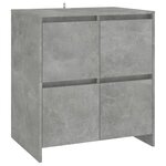 vidaXL Buffet Gris béton 70x41x75 cm Bois d'ingénierie