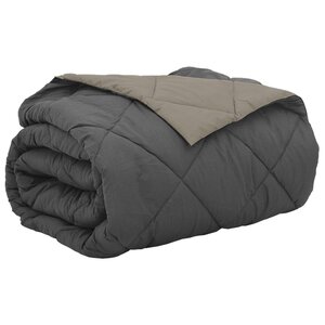 vidaXL Duvet d'été simple Gris clair et anthracite 240 x 200 cm