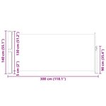 vidaXL Auvent latéral rétractable 140 x 300 cm Gris
