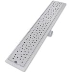 vidaXL Drain de douche linéaire 2 Pièces 730 x 140 mm Acier inoxydable
