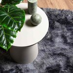 vidaXL Tapis Shaggy à poils longs NAVARRA gris foncé 200x200 cm