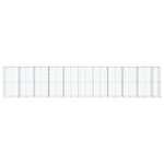 vidaXL Panier gabion avec couvercle 1050x100x200 cm fer galvanisé