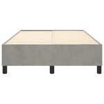 vidaXL Cadre de lit à ressorts gris clair 120x200 cm velours