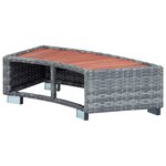 vidaXL Marche de spa Gris Résine tressée 92 x 45 x 25 cm