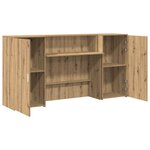 vidaXL Bureau réception chêne artisanal 200x50x103 5cm bois ingénierie