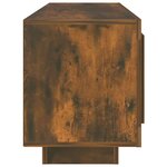 vidaXL Meuble TV chêne fumé 102x35x45 cm bois d'ingénierie
