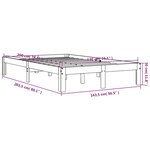 vidaXL Cadre de lit sans matelas cire marron 140x200cm bois pin massif