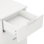 vidaXL Buffet Blanc brillant 71 x 35 x 80 cm Bois d'ingénierie