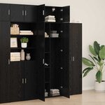 vidaXL Armoire de rangement 3 Pièces Chêne noir