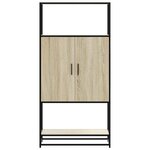 vidaXL Buffet haut chêne sonoma 68x35x139 cm bois d'ingénierie métal