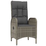 vidaXL Set de salle à manger de jardin 7 pièces en gris poly rattan