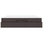 vidaXL Cadre de lit avec stockage Marron foncé 180 x 200 cm tissu
