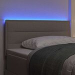 vidaXL Tête de lit LED avec bandes LED Taupe 90 cm tissu