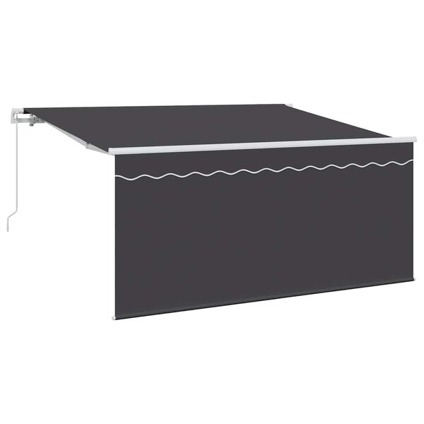 vidaXL Auvent Rétractable Anthracite 300 x 200 cm tissu