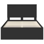 vidaXL Cadre de lit avec tête de lit Noir 120 x 190 cm Pin massif