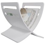 vidaXL Porte-revue en bois sur pied Blanc