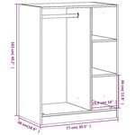 vidaXL Garde-robe sonoma gris 77x48x102 cm bois d'ingénierie