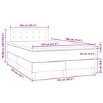 vidaXL Sommier à lattes de lit et matelas LED noir 120x190 cm velours