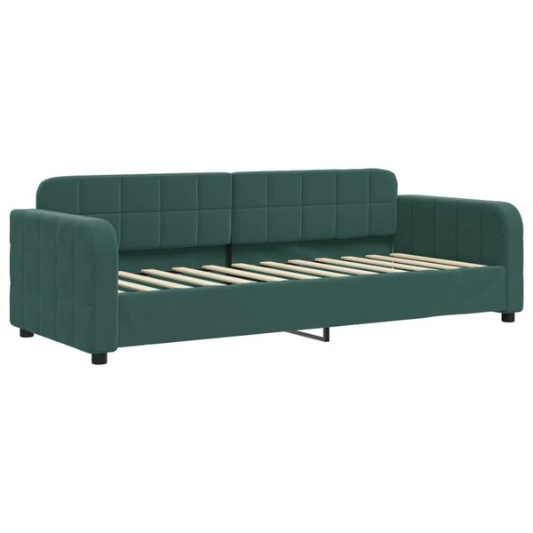 vidaXL Lit de repos sans matelas vert foncé 80x200 cm velours