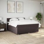 vidaXL Sommier à lattes de lit avec matelas Marron foncé 180x200 cm