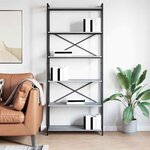 vidaXL Bibliothèque Sonoma gris 80 x 30 x 188 cm Bois d'ingénierie