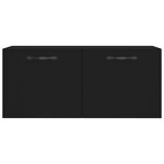 vidaXL Armoire murale noir 80x36 5x35 cm bois d'ingénierie