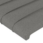 vidaXL Tête de lit à LED Gris foncé 100x5x118/128 cm Tissu