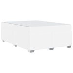 vidaXL Cadre de lit avec matelas Blanc 160 x 200 cm tissu