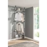 vidaXL Système de garde-robe télescopique barres et étagère Aluminium