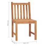 vidaXL Ensemble à manger de jardin 7 Pièces Bois de teck solide