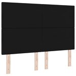 vidaXL Tête de lit avec des lumières à LED Réglable Noir 80 cm Velours