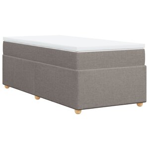 vidaXL Sommier à lattes de lit avec matelas Taupe 80x200 cm Tissu