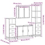 vidaXL Ensemble de meubles de salle de bain 4 Pièces chêne sonoma