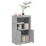 vidaXL Armoire latérale avec lumières LED gris béton bois d'ingénierie