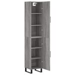 vidaXL Buffet haut Sonoma gris 34 5x34x180 cm Bois d'ingénierie