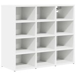 vidaXL Cabinet à chaussures Blanc 77 5 x 30 x 67 cm Bois d'ingénierie