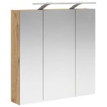 vidaXL Armoire Miroir de Salle de Bain Chêne artisan 70 x 14 5 x 70 cm