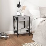 vidaXL Tables de chevet 2 Pièces sonoma gris 40x42x60cm bois d'ingénierie