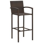 vidaXL Ensemble de bar de jardin 5 Pièces marron bois massif acacia rotin