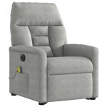 vidaXL Fauteuil inclinable de massage électrique gris clair
