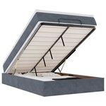 vidaXL Lit ottoman avec matelas gris foncé 120x190 cm velours