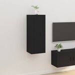 vidaXL Meuble TV mural Noir 40x34 5x100 cm