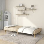vidaXL Canapé-lit à 2 places crème tissu